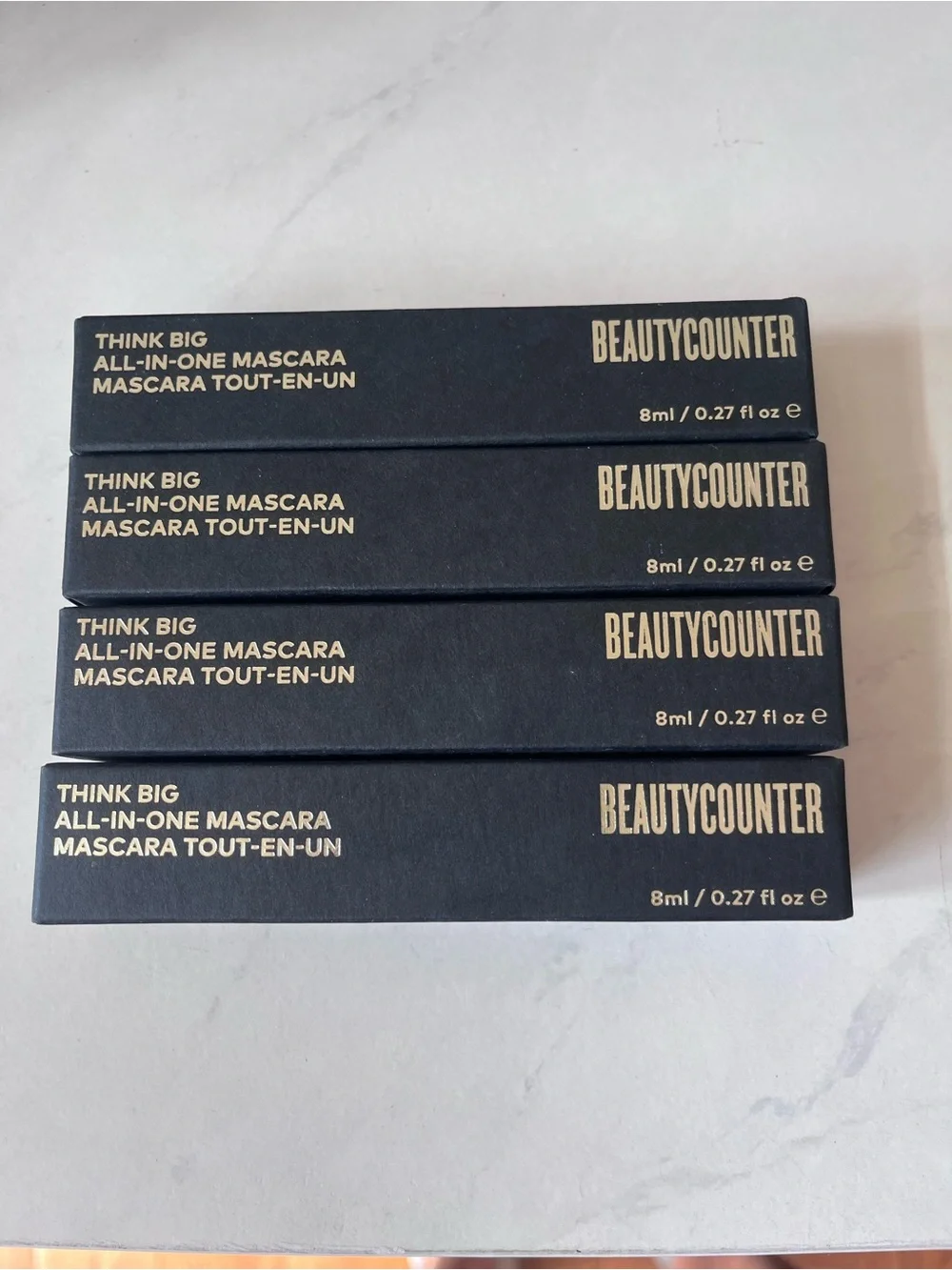 FOUR New in box,Beautycounter Think Big All In One Mascaras
